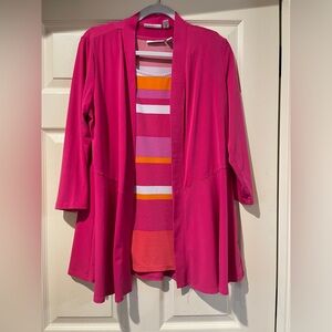 Susan Graver tank and cardigan